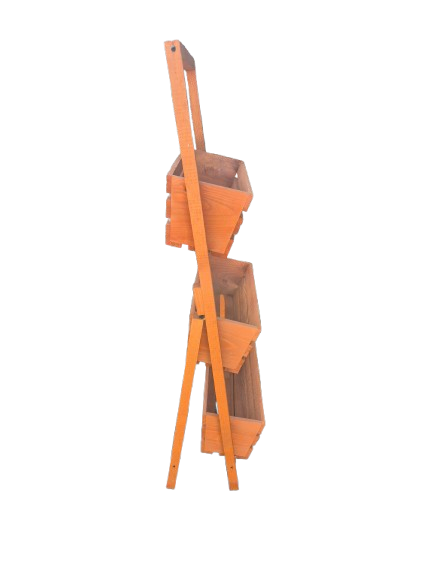 Stojak na kwiaty serce 40cm teak