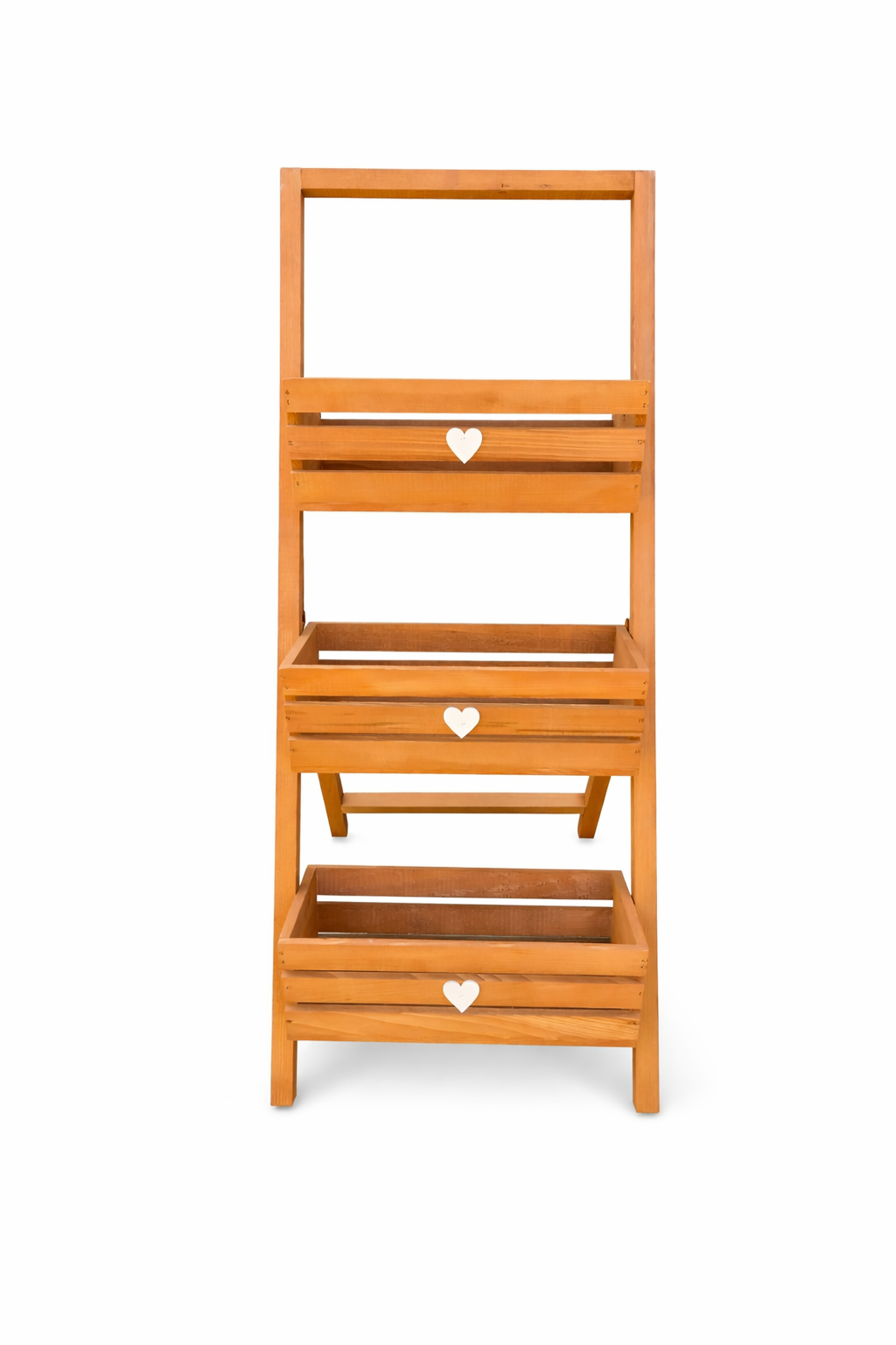 Stojak na kwiaty serce 40cm teak