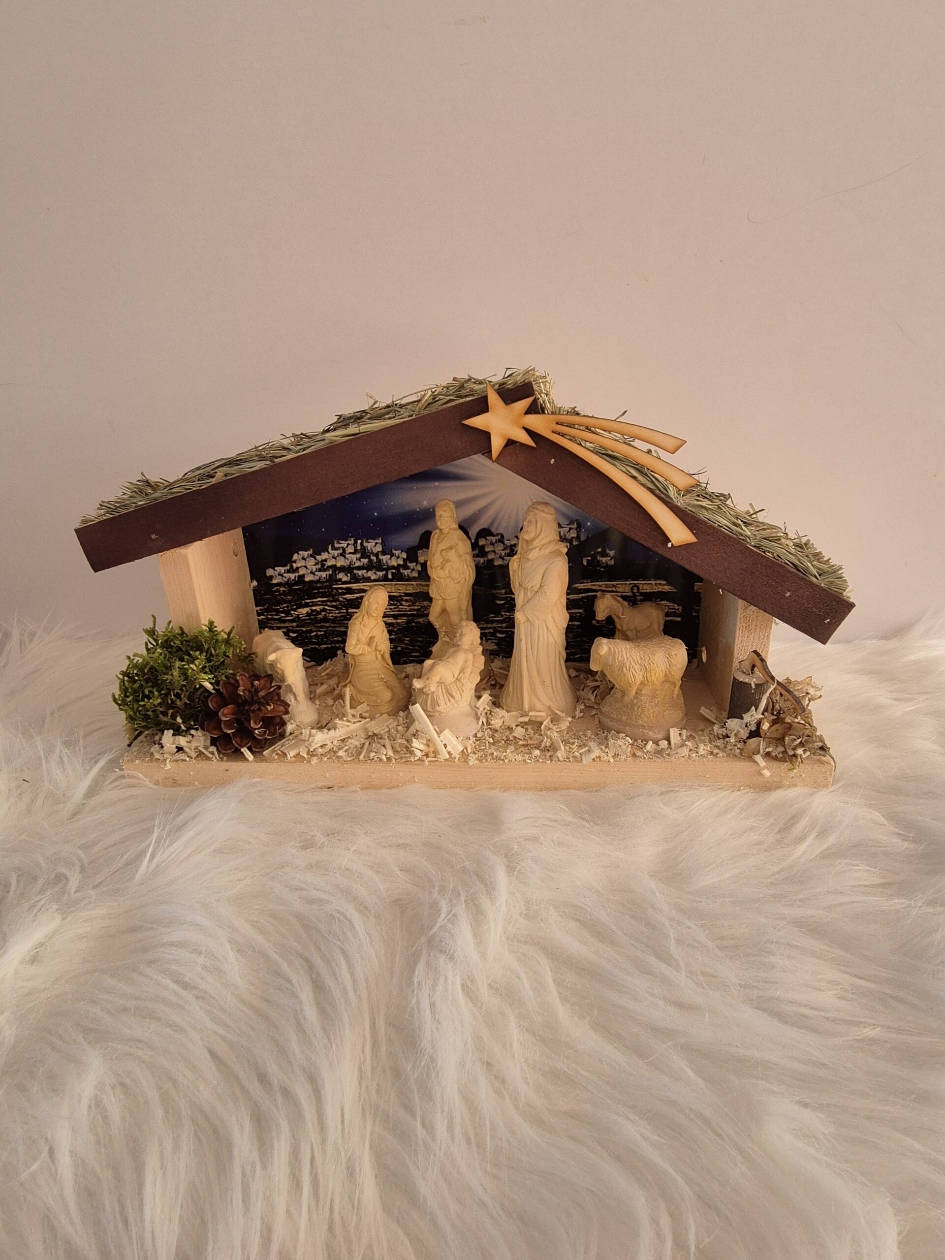 Szopka Bożonarodzeniowa podświetlana