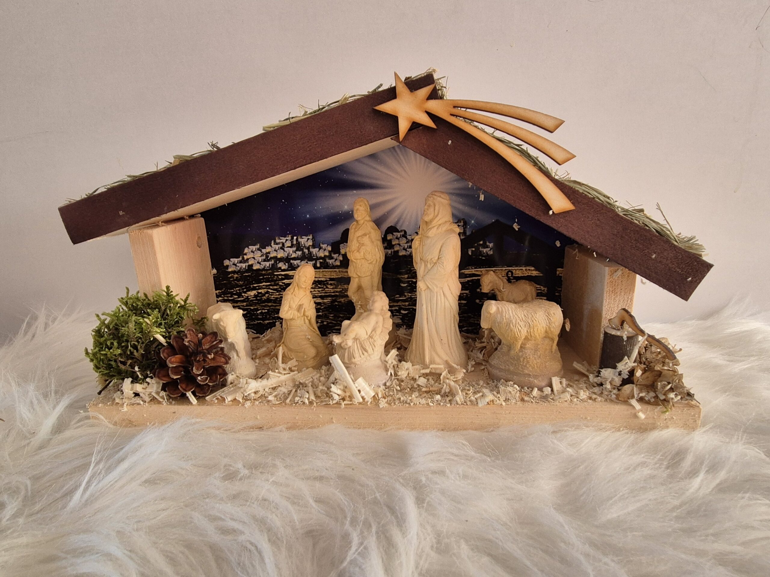 Szopka Bożonarodzeniowa podświetlana