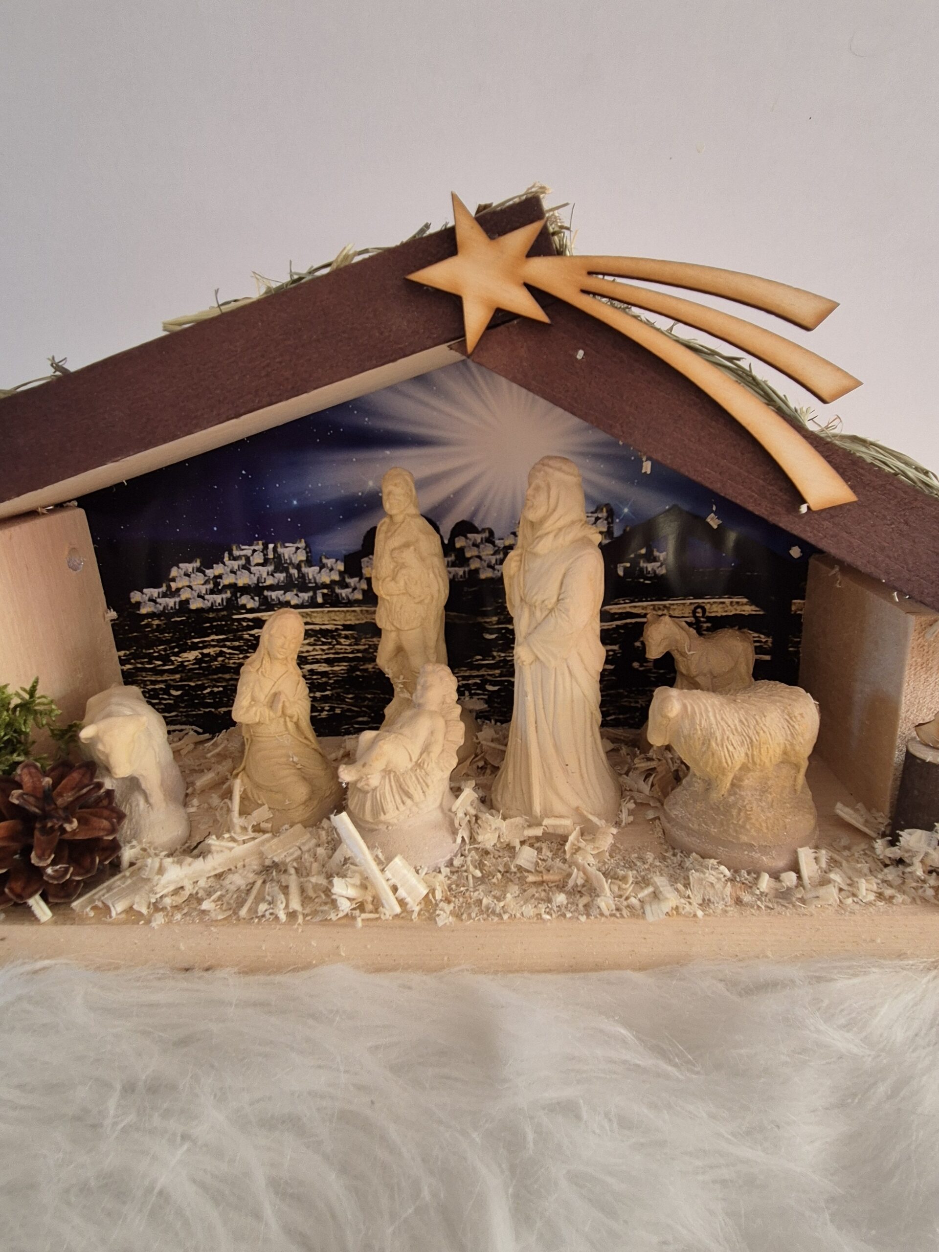 Szopka Bożonarodzeniowa podświetlana