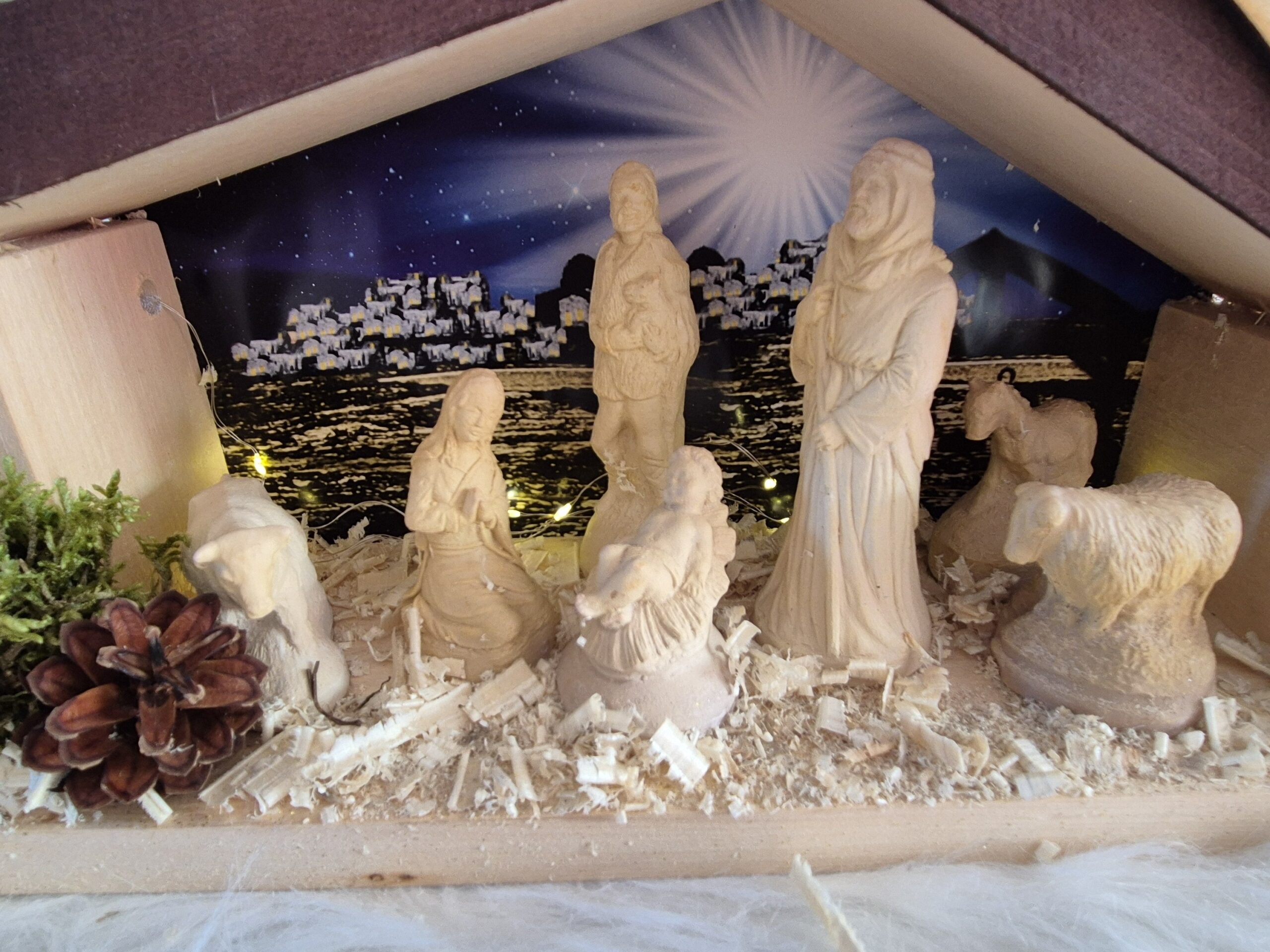 Szopka Bożonarodzeniowa podświetlana