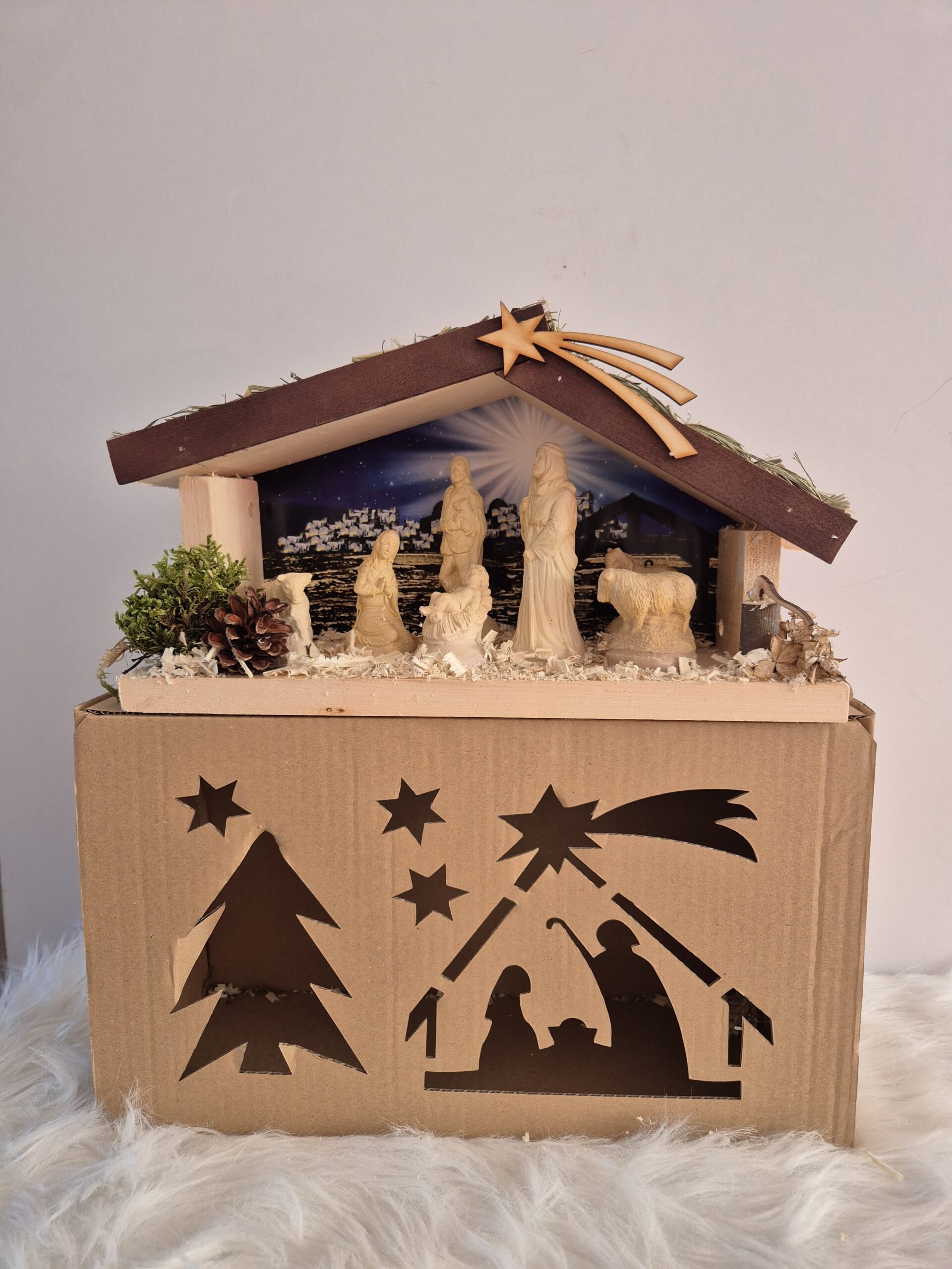 Szopka Bożonarodzeniowa podświetlana